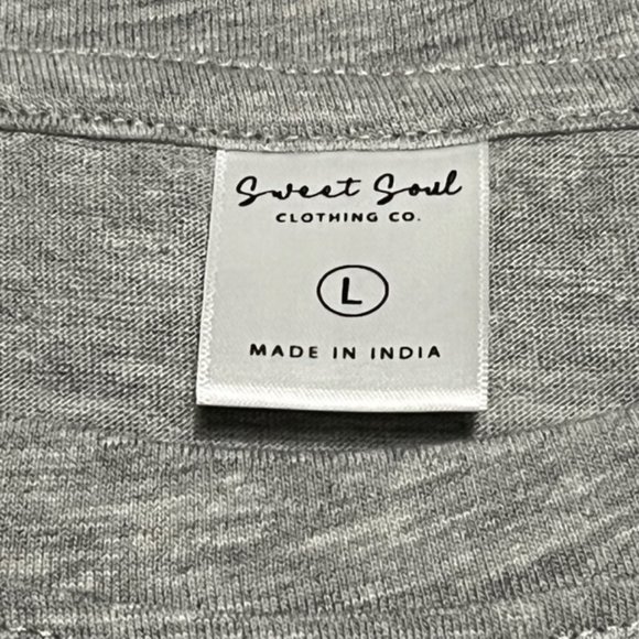 SWEET SOUL Gray Faith T-shirt Size L NWT - Picture 4 of 8